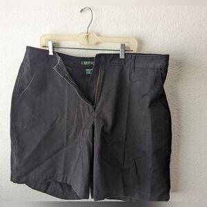 Ralph Lauren Women's Black Cotton Bermuda Shorts